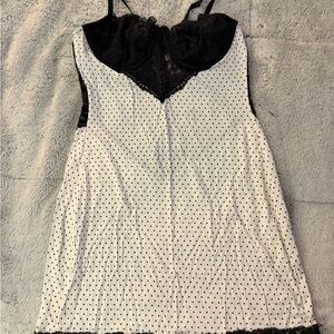Victoria's Secret Black and White Polka Dot Modal Slip
